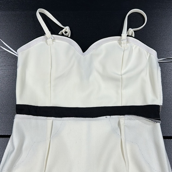Fancy Paris White and Black Lace Detail Strapless Dress - S - Picture 5 of 10
